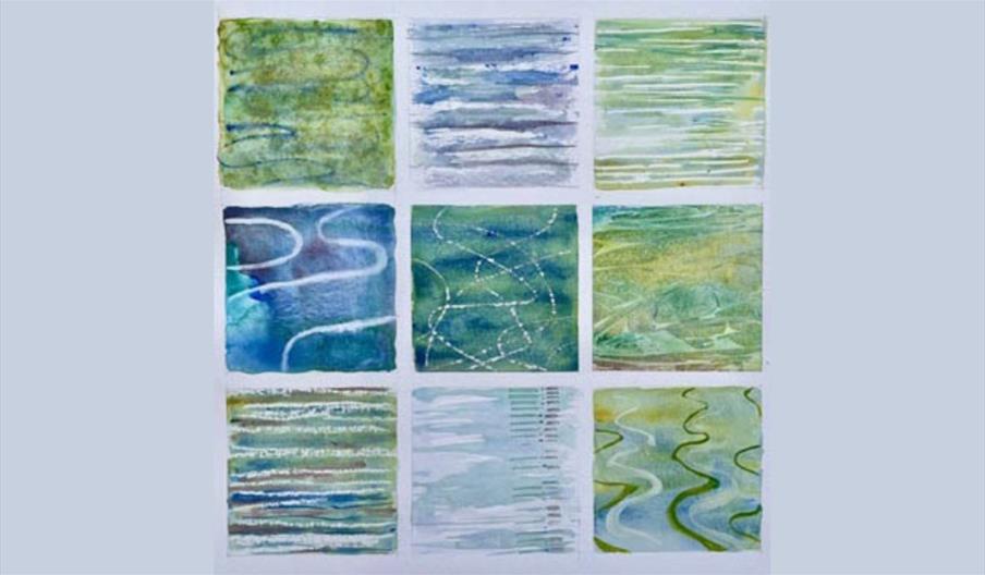 Watercolour examples of water