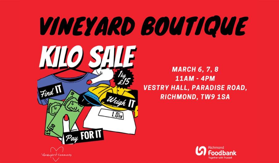 Vineyard Boutique Kilo Sale March 6, 7, 8