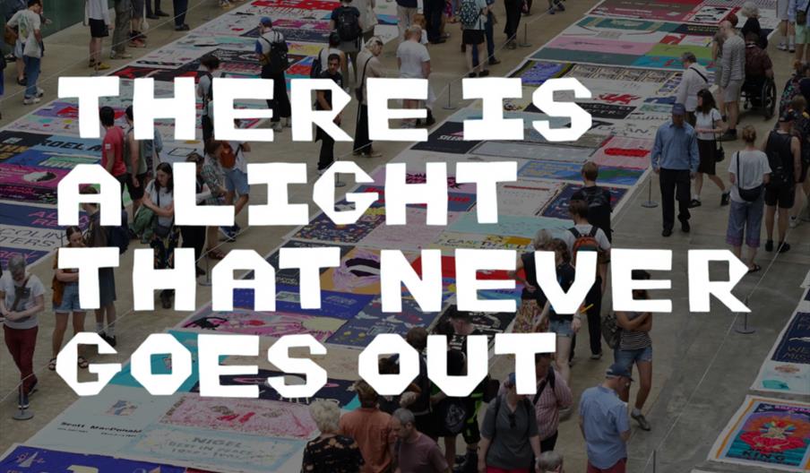 Image showing the AIDSUK memorial quilt - courtesy of the AIDS UK Memorial Quilt Partnership
