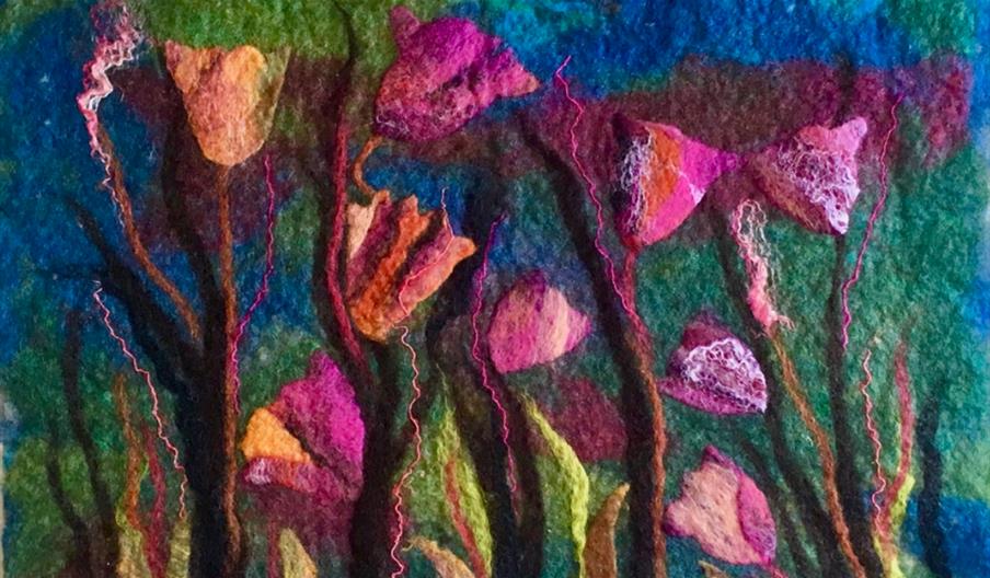 Felted tulips picture