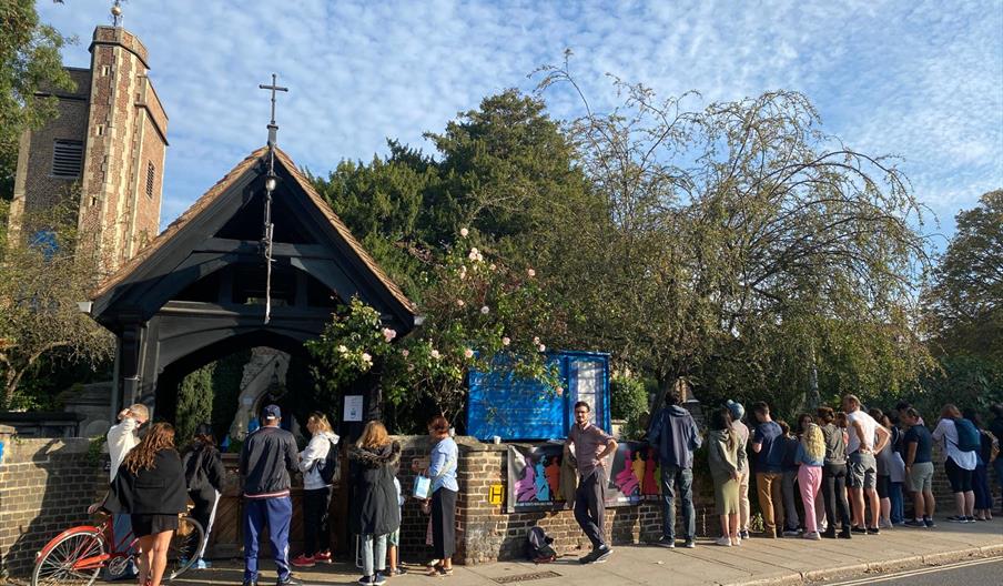 Queue before the sale opened last year