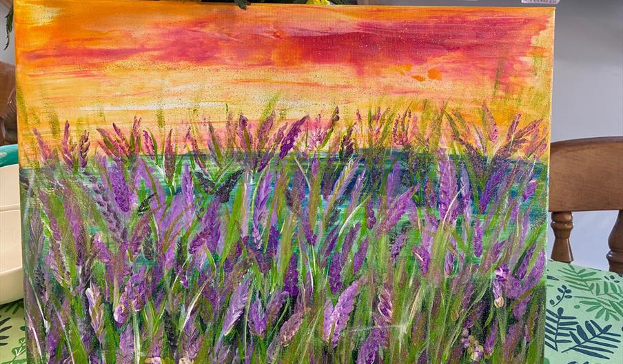 Lavender field paint