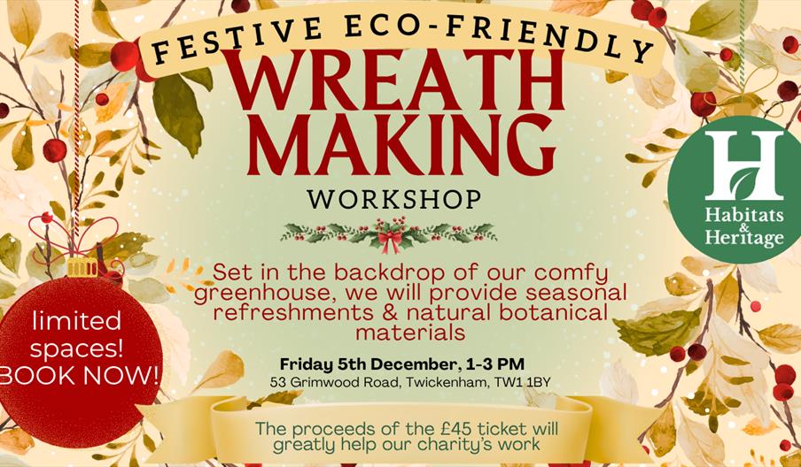 poster for wreath making workshop