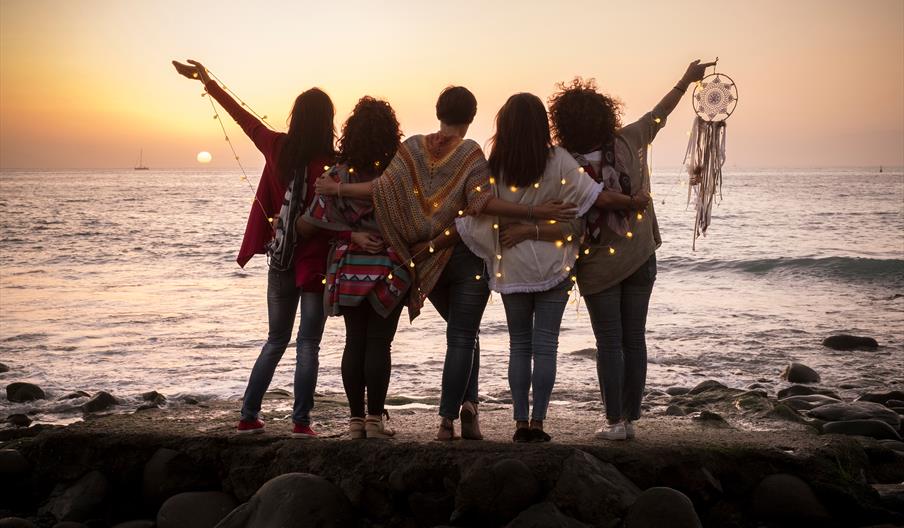 Women on beach image