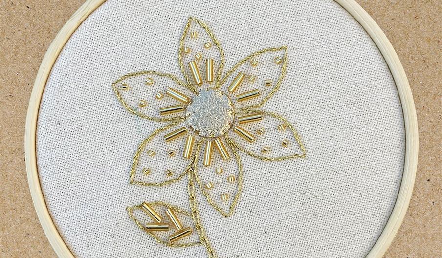 Goldwork flower