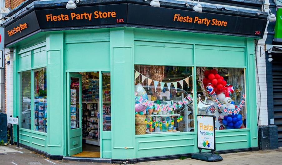 shop front, party store