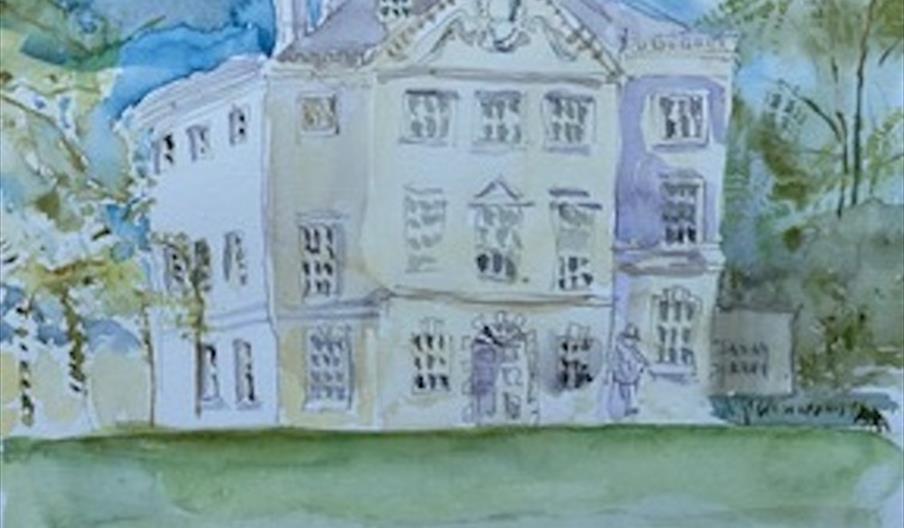 Watercolour painting of Marble House