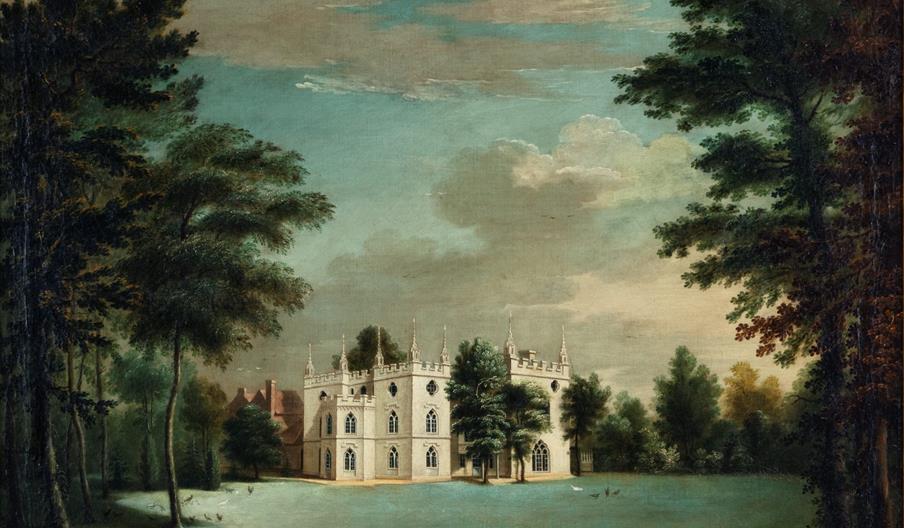 Johann Heinrich Müntz, South East View of Strawberry Hill House, c.1755–58. Oil on canvas.