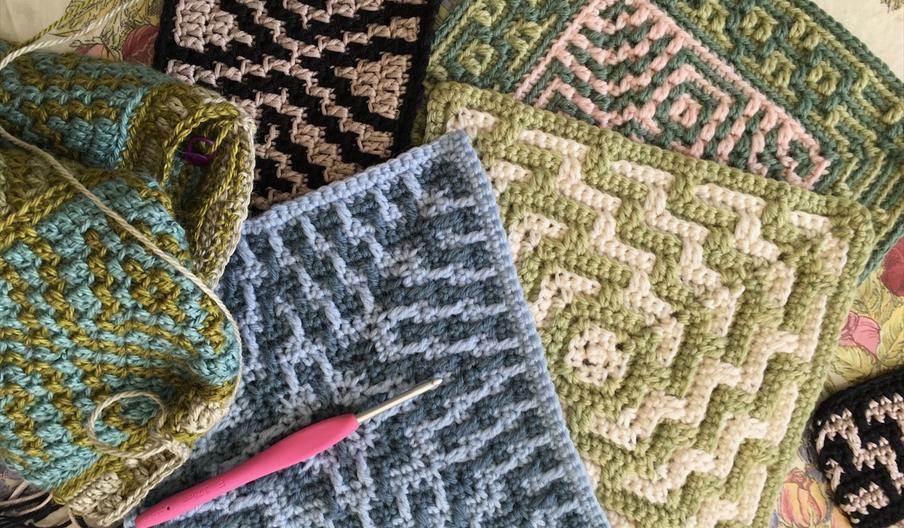 Samples of mosaic crochet