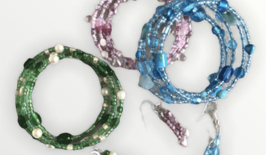 Spiral beaded bracelets