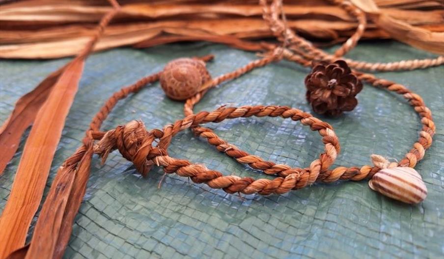 Wetland Wellbeing Workshop-Cordage and Bead Making image credit: wwt