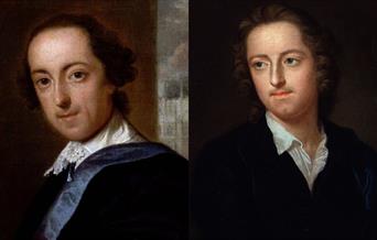 Thomas Grey, Eccardt, 1744-8, in National Portrait Gallery Horace Walpole, Eccardt, 1754, on loan to Strawberry Hill House from National Portrait Gall