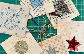 Lavender bags with Japanese stitching