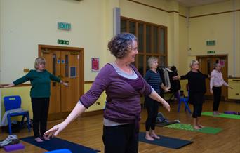 Gentle yoga class