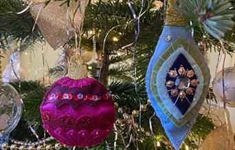 Hand sewn Christmas tree decorations