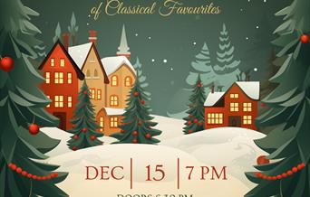 Green and Yellow Festive Christmas Gala Invitation Poster