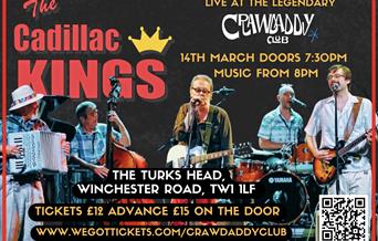 Poster for the Cadillac Kings at the Crawdaddy Club