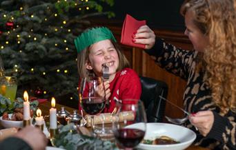 Family Having Christmas lunch
