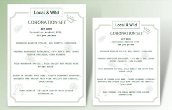 Coronation Set Menu