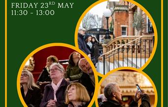 Image with text dementia friendly guided tour, Friday 23rd May, 11:30 to 13:00