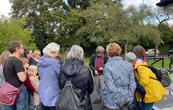 Dr Mark Spencer leading a fungi walk