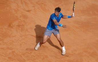 Like all the top players Rafael Nadal learned to play tennis on clay.