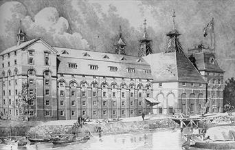 Historical picture of a brewery