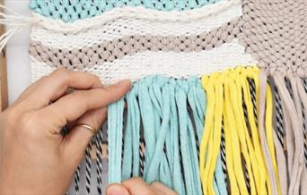 Frame weaving from waste workshop