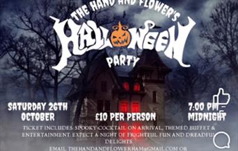 Halloween Party Poster, the Hand & Flower Ham.