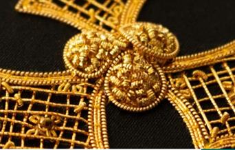 Holly and Berries Festive Goldwork Embroidery