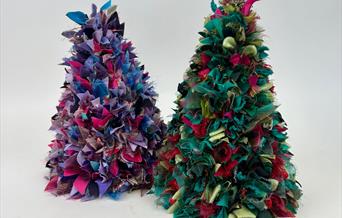 Rag rug Christmas trees