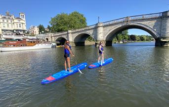Paddleboarding at Richmond Bridge