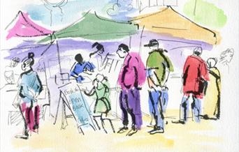 Sketch by artist-in-residence Penelope Grant