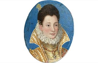 Lavinia Fontana (1552 -1614) Portrait of a noblewoman, c. 1580-1590, oil on copper, 5.5 x 4.75cm. Collection of Nick Cox / Period Portraits.