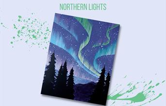 Northern Lights painting on canvas