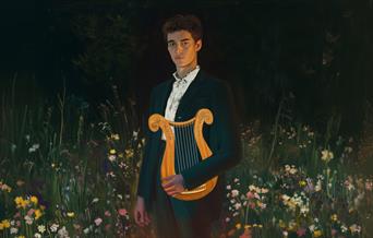Orpheus holding a lyre
