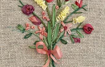 Ribbonwork flowers