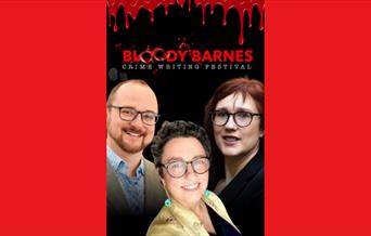 S.J. Bennet and Vanessa O’Loughlin with Tom Mead

