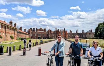 Arrive at Hampton Court Palace by bike