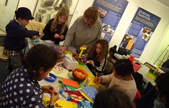 Children doing a craft activity