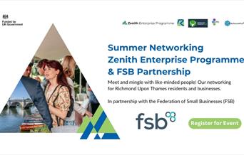 People networking with text summer networking in partnership with FSB