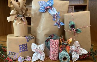 Sustainably wrapped gifts