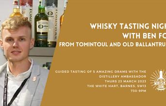 Picture of brand ambassador and delicious whisky