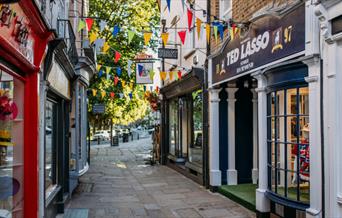 Ted Lasso Store exterior on Paved Court