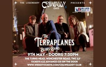 Poster for the Terraplanes appearing at the Crawdaddy Club