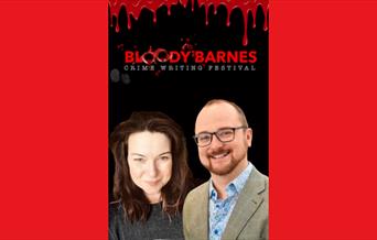 Tom Mead and Festival Patron Victoria Dowd. ‘Abracadabra - it's Murder!’

