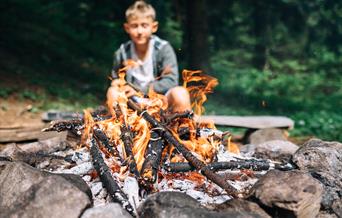 Boy with fire