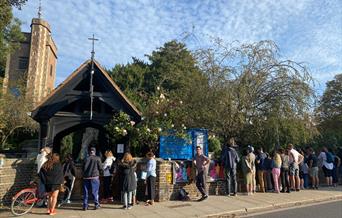 Queue before the sale opened last year