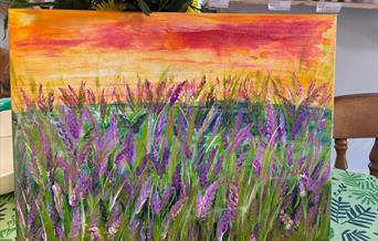 Lavender field paint