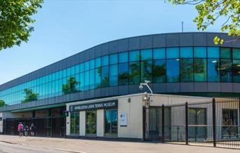 A side shot of Wimbledon Lawn Tennis Museum